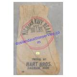 Michigan Navy Beans Burlap Sack