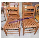 Lot of (4) Matching Wooden Chairs (36")