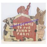 Wooden Funny Farm Yard Sign (20 x 18)