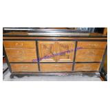 Wooden Floral Dresser w/ Mirrors (62 x 34 x 19)