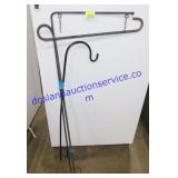 Pair of Yard Flag Hooks & Small Shepherd