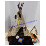 Indian Tepee With Handmade Accessories 23"