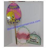 Lot of (3) Easter Decor