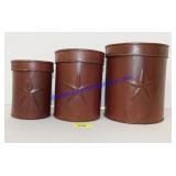 Lot of (3) Primitive Canisters