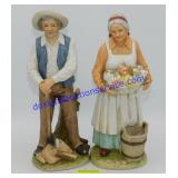 Pair of Homco Figurines 10"