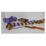 Pair of 3# Weights, Back Massager and Mussel