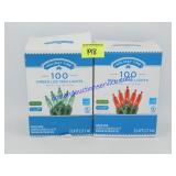 Box of Red and Box of Green Christmas Lights