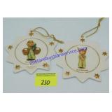 Pair of Hummel Ornaments
