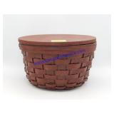 Basket with Wooden Lid 9x6