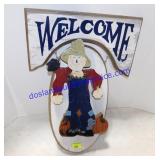 Wooden Welcome Sign with Interchangable Pieces