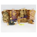 Small Basket of Angel Figurines