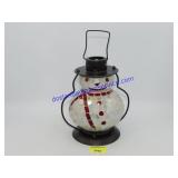 Mosaic Snowman Votive Holder 11"