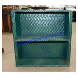 Painted Whicker Shelf 18x18x6