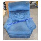 Blue Upolstered Recliner 36"