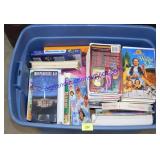Tote Full of VHS Tapes & Misc. Toys