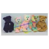 Lot of (5) TY Beannie Babies Bears