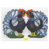 Pair of Cast Iron Roosters