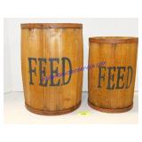 Pair of Decorative Feed Buckets