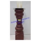 Large Wooden Candle Holder 20"