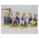 Homco "Denim Days" Figurines