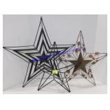Lot of (3) Metal Stars