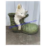 Cat in A Shoe Statue (7")