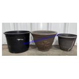 Lot of (3) Planters