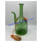 Green Glass Decanter (13")