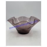 Violet Glass Scalloped Dish (5")