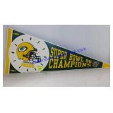 Packer Super Bowl Clock 28x12