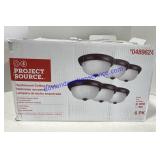 Lot of (3) Flushmount Ceiling Fixtures
