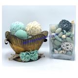 Pair of Teal Colored Decor Pieces