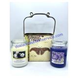 Butterfly Tin & Pair of Candles