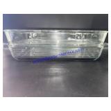 Pair of 3 Qt Glass Casserole Dishes 
1 Pyrex 
1