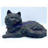 Cast Iron Cat Figurine, 10" long