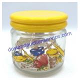 Vintage Glass Jar & Lid (4")