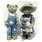 Pair of Bear Statues (13")