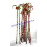 Lot of (16) Candy Cane Yard Picks