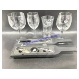 Variety of Glassware & Wine Kit