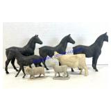 Lot of Plastic Farm Animals