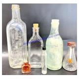 Lot of (6) Vintage Glass Bottles