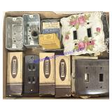 Flat of Vintage Electrical Supplies