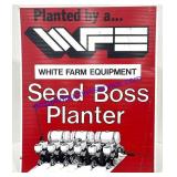 Double Sided White Farm Equipment Sign (22 x 18)
