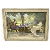 Antique Print & Frame (28 x 22)