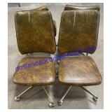 Lot of (6) Vinyl Upholstered Chairs on Wheels