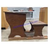 Wooden Sleigh Desk & Seat (35 x 25 x 17)