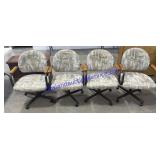 Lot of (4) Chromocraft Chairs on Wheels