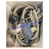 Antique Pulleys & Rope