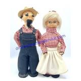 Pair of Plastic Dolls (15")