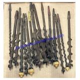 Flat of Antique Drill Bits